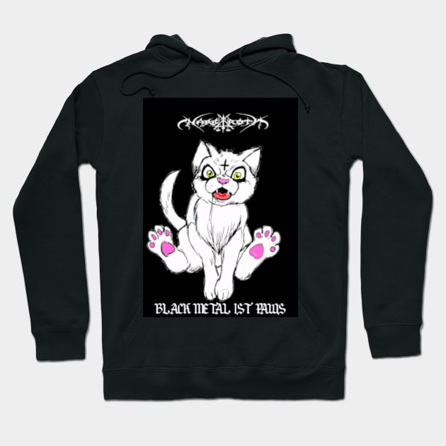 Nargaroth black metal ist paws Hoodie by Alan Frost artwork